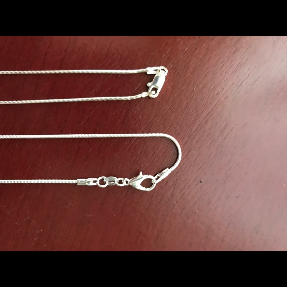 925 Sterling silver plated snake chains - Picture 3 of 5